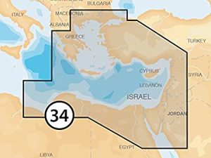 MSD/34P+EU Mediterranean East Platinum Marine Charts