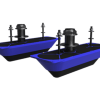 B&G StructureScan® 3D Dual Stainless Steel Thru-Hull Transducers sonar transducer